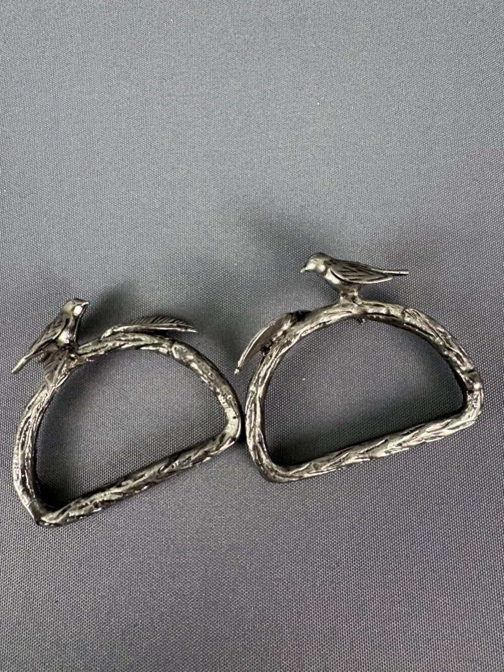 Lenox Chirp Metal Bird Napkin Rings Set of 2 + 2 Incomplete Extras